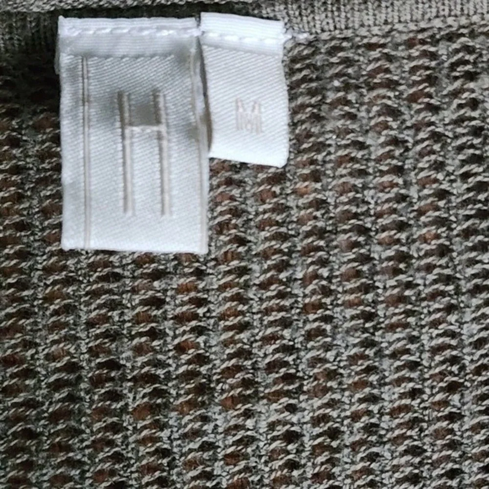 Olive Green Long Sleeve Top Mesh Open‎ Knit Boho M_7